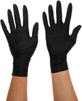 Black Unisex Nitrile Mamba Workshop Gloves 100 Pack  - Large