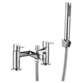 RAK Morning Modern Bath Shower Mixer Tap with Handset in Polished Chrome Solid Brass with 15-Year Guarantee