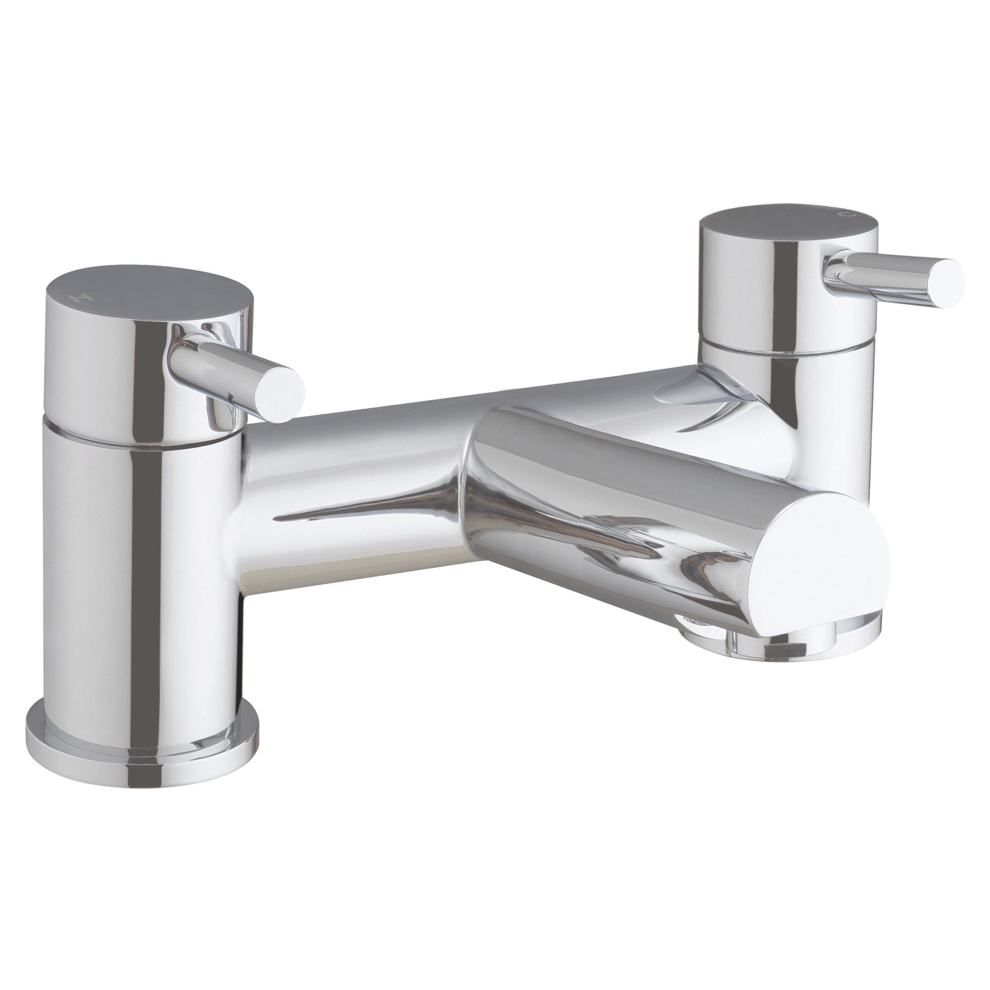 RAK Prima Modern Polished Chrome Lever Bath Filler Tap - Deck Mounted, Solid Brass