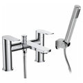 RAK Blade Modern Polished Chrome Deck-Mounted Bath Shower Mixer Tap with Handset, Solid Brass, 15-Year Guarantee