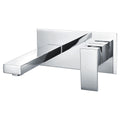 RAK Cubis Polished Chrome Wall Mounted Basin Mixer Tap - Modern Solid Brass Design