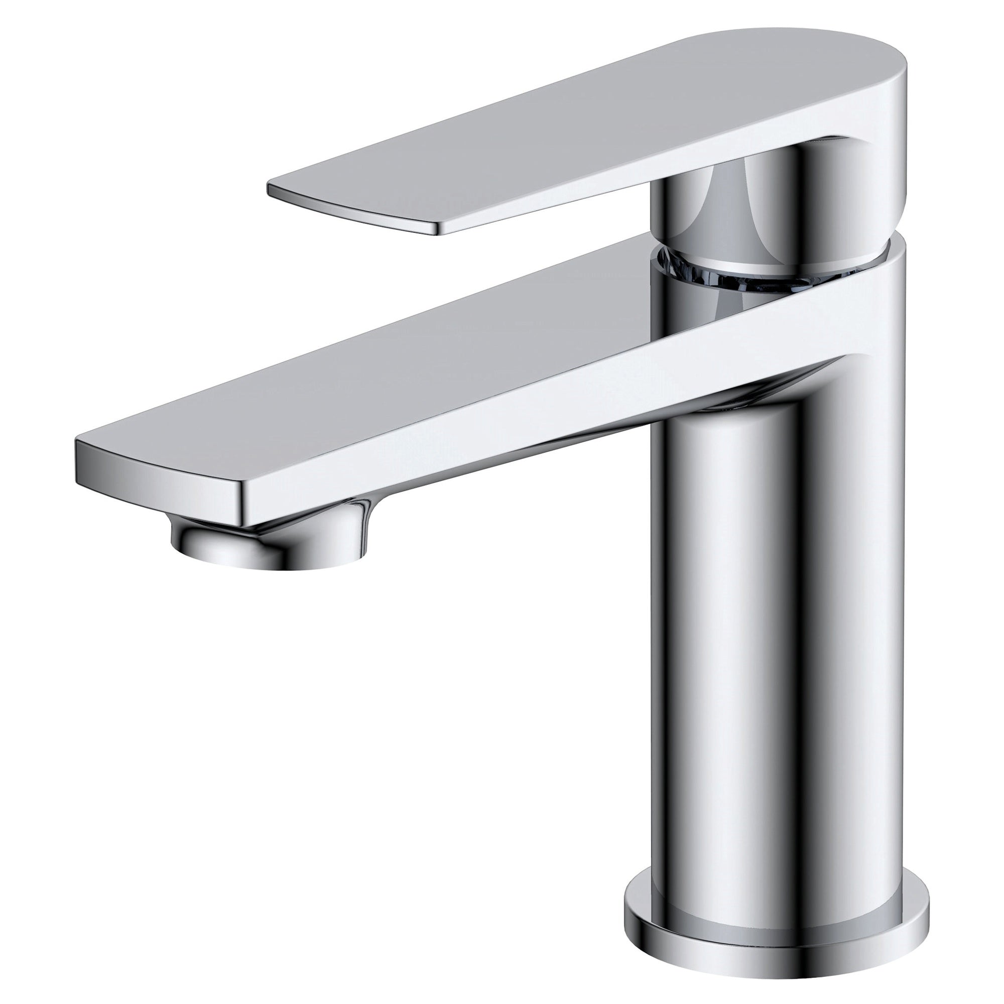 RAK Blade Mini Mono Basin Mixer Tap - Polished Chrome, Solid Brass, Modern Design, Inc. Waste & Hoses