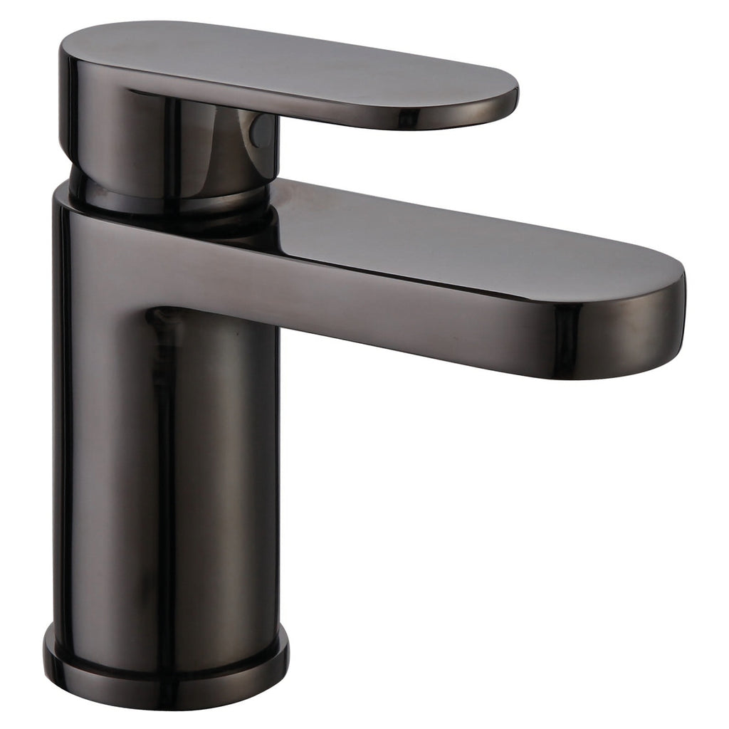 RAK Compact Black Chrome Basin Mixer Tap with Waste - Solid Brass Modern Design