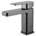 RAK Compact Modern Black Chrome Basin Mixer Tap, Square Design, Solid Brass Construction