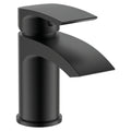 RAK Curve Matt Black Modern Basin Mixer Tap with Waste - Solid Brass
