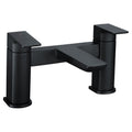 RAK Moon Matt Black Modern Bath Filler Mixer Tap - Solid Brass 2-Hole Deck Mounted