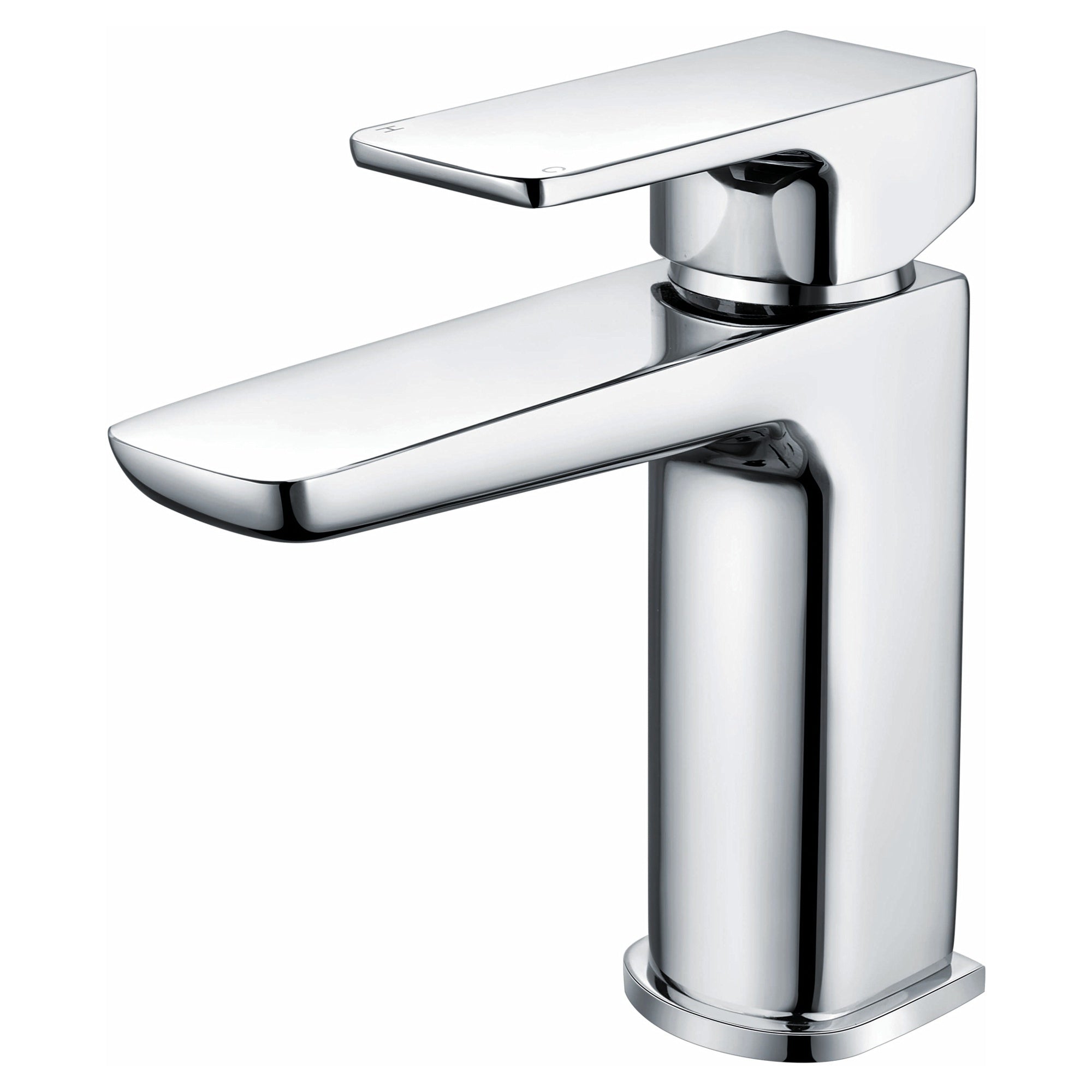 RAK Moon Polished Chrome Modern Basin Mono Mixer Tap - Solid Brass Construction with 15-Year Guarantee