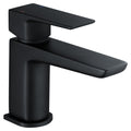 RAK Moon Matt Black Basin Mixer Tap with Waste - Solid Brass, Single Lever, 15-Year Guarantee