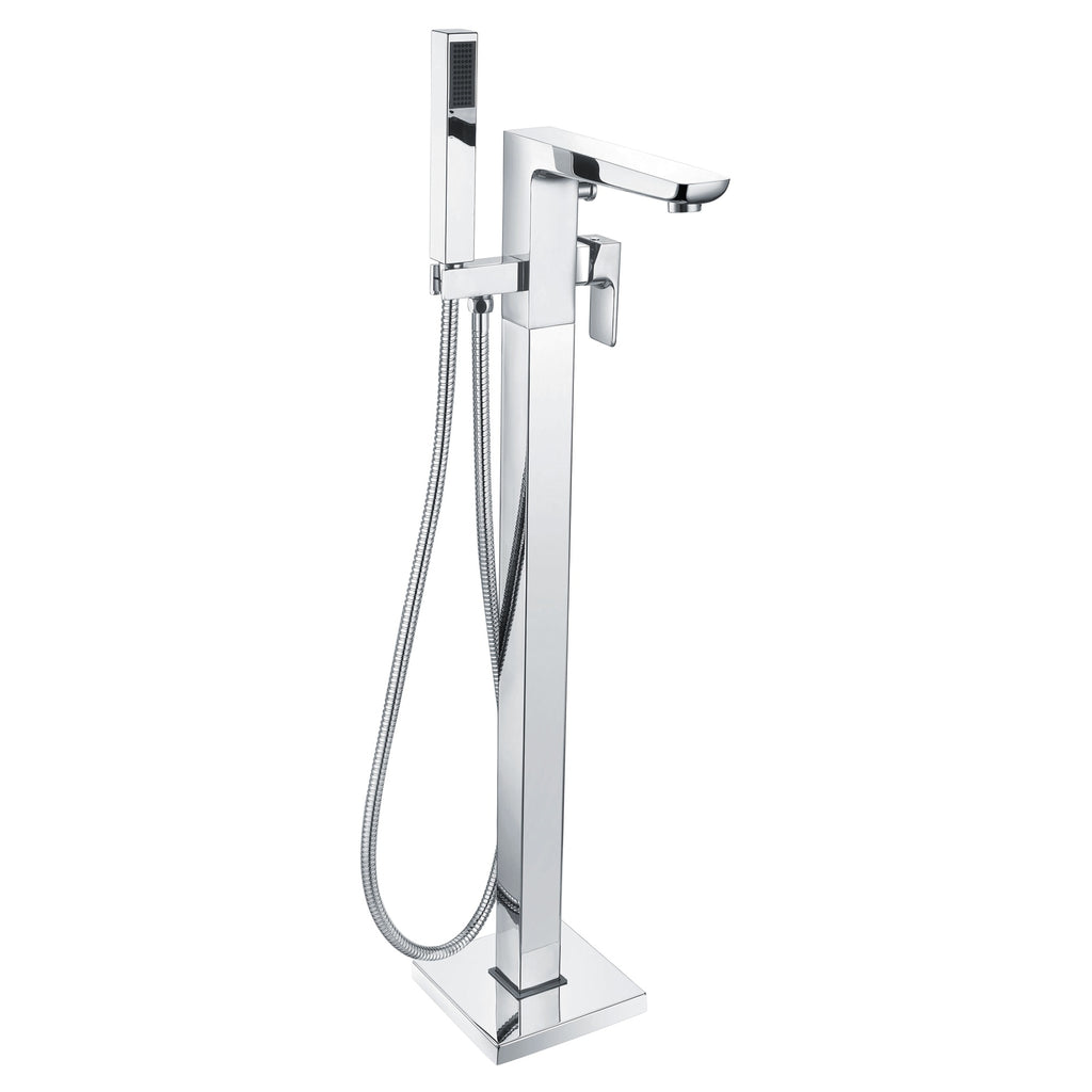 RAK Moon Freestanding Bath Shower Mixer Tap - Polished Chrome, Solid Brass - Luxury Design for Modern Bathrooms