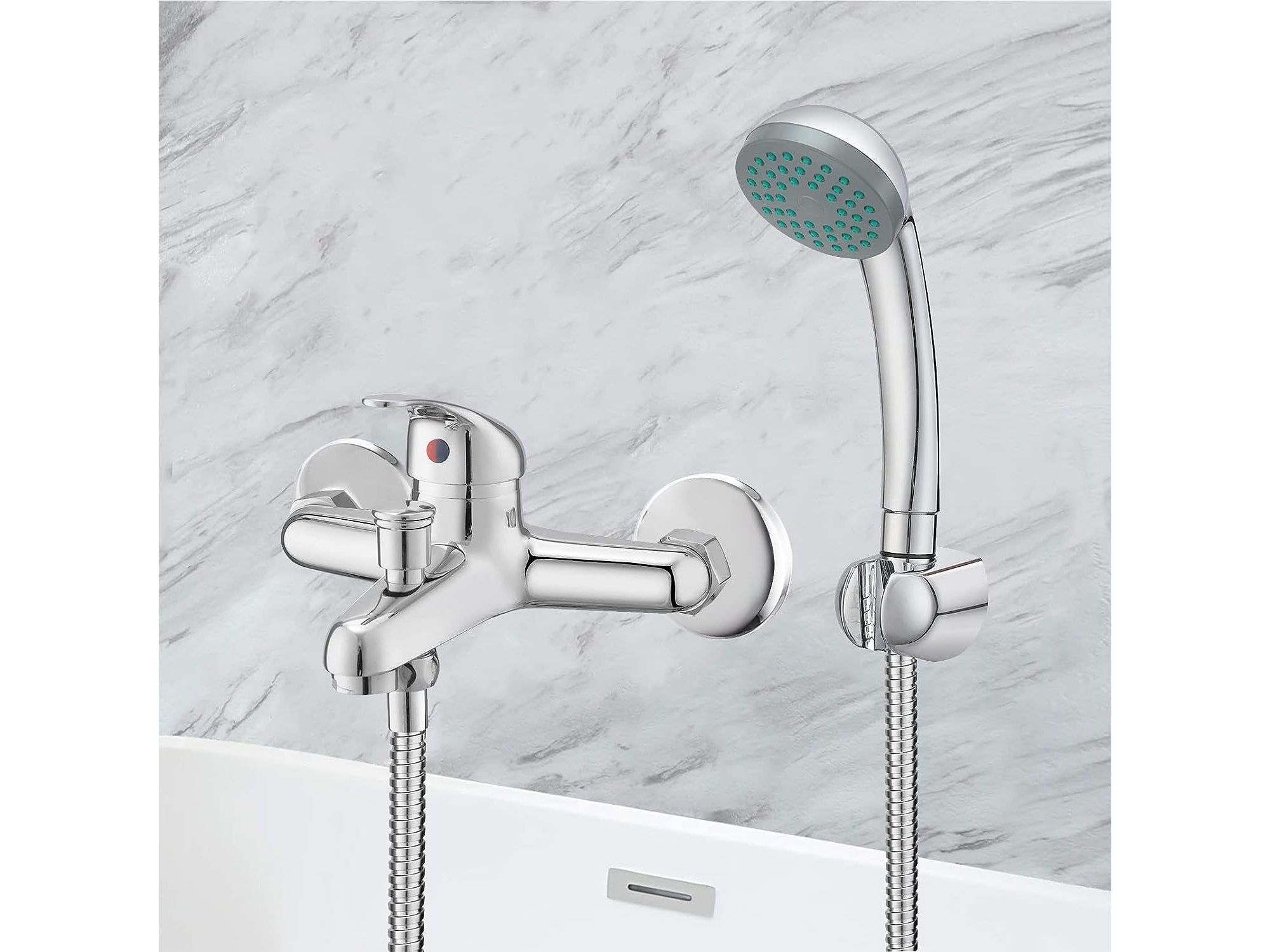 Wall Mounted Bath Mixer TapBathroom Tub Mixer Tap Bath Shower Filler Tap Chrome Shower Faucet
