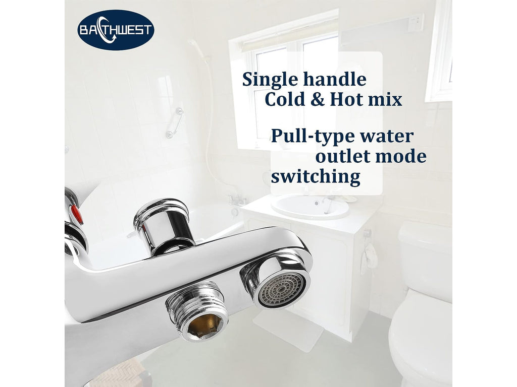 Wall Mounted Bath Mixer TapBathroom Tub Mixer Tap Bath Shower Filler Tap Chrome Shower Faucet