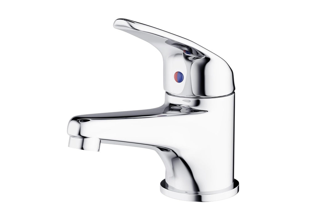 Bathroom Sink Tap Mono Basin Taps Single Lever Chrome Hot and Cold Mixer Tap