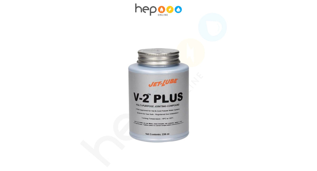 Jet-Lube V-2 Plus Multi-Purpose Jointing Compound 236ml Seals Water & Gas Threads