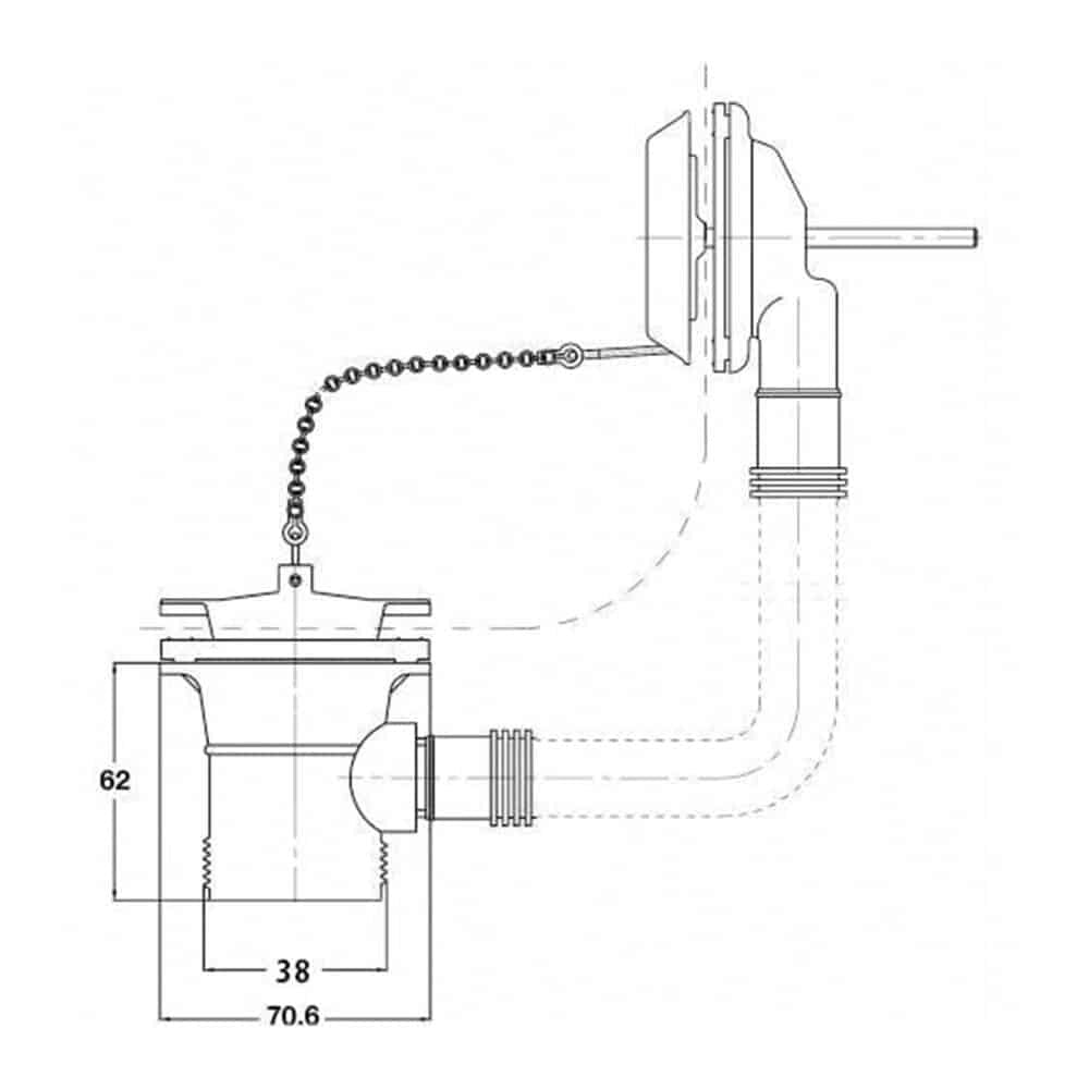 Sterling Traditional Bath Filler Mixer & Basin Tap Pack Hot & Cold Pair Inc. Bath Waste - Chrome-13395