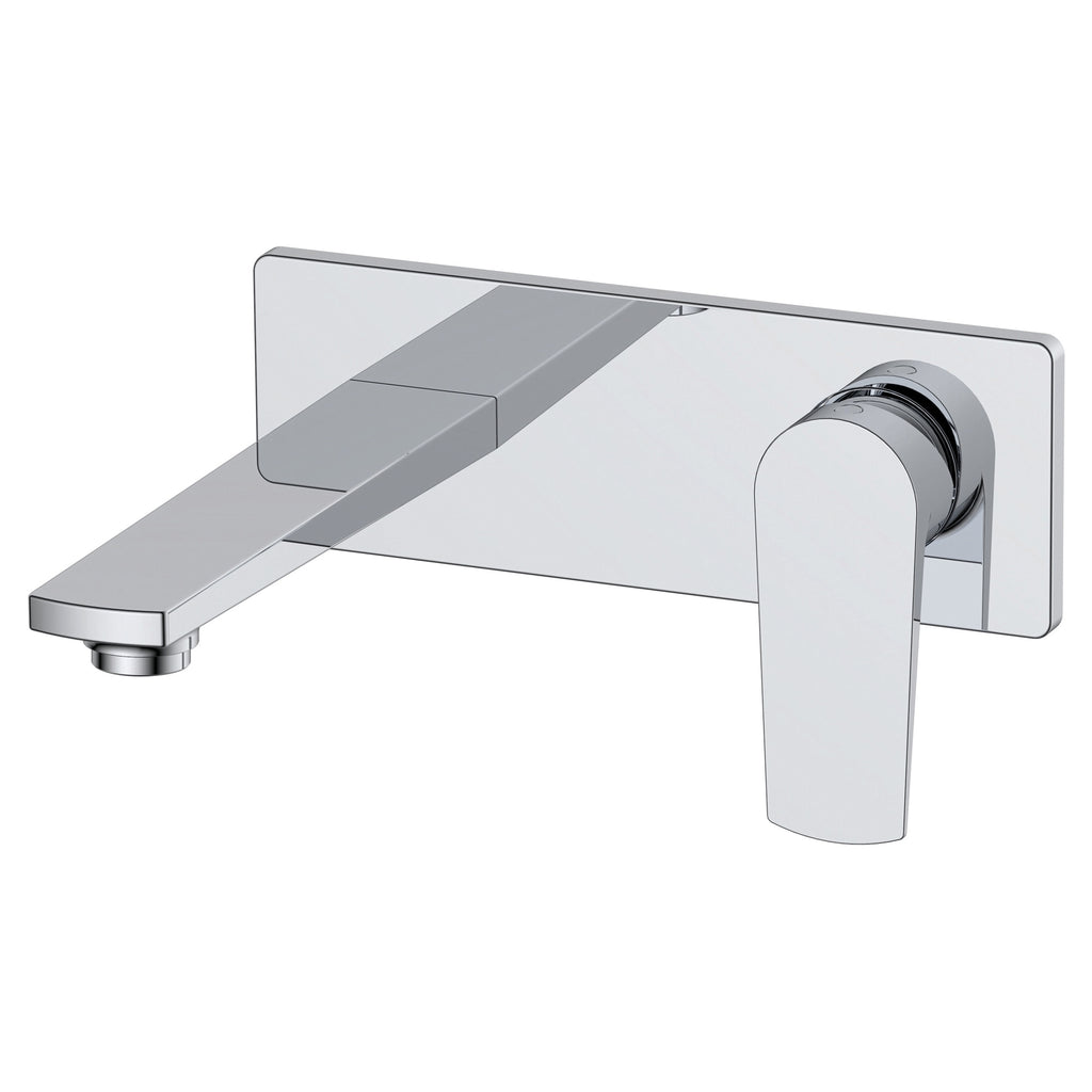 RAK Blade Wall Mounted Basin Mixer Tap - Polished Chrome, Solid Brass, Modern & Space-Saving Design