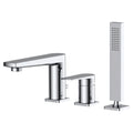 RAK Blade 3-Hole Bath Shower Mixer Tap - Polished Chrome Solid Brass for Modern Bathrooms