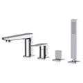 RAK Blade 4-Hole Deck Mounted Bath Shower Mixer Tap with Handset - Polished Chrome