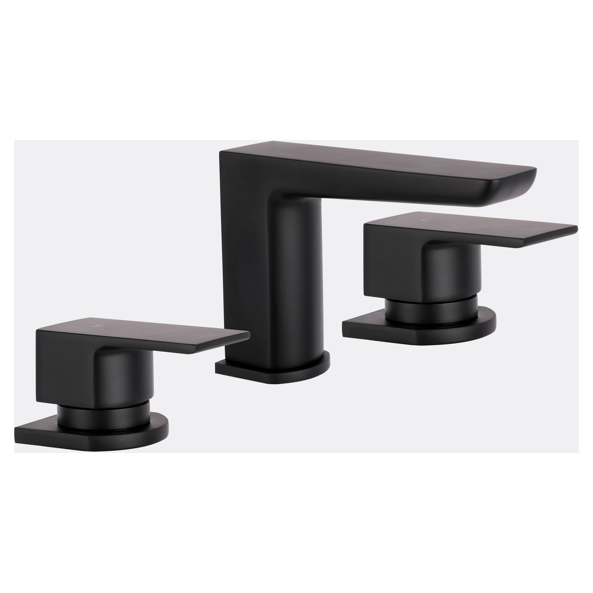 RAK Moon 3 Hole Matt Black Modern Bath Filler Mixer Tap with Lever Handles - Solid Brass & Durable