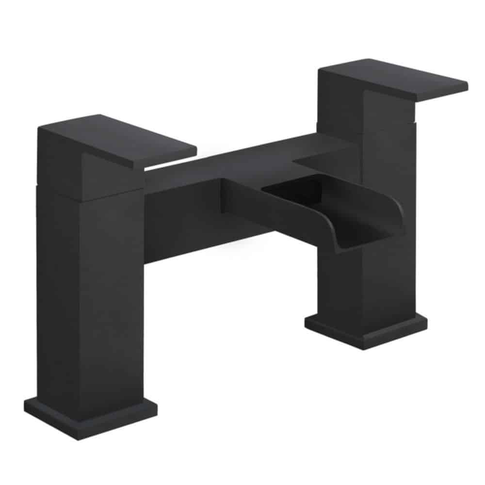 Matt Black Waterfall Bath Filler Mixer Tap -0