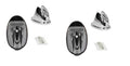 Shower Handset Holder Wall Bracket Inc Wall Fixings ABS/Chrome (2 PACK)-0