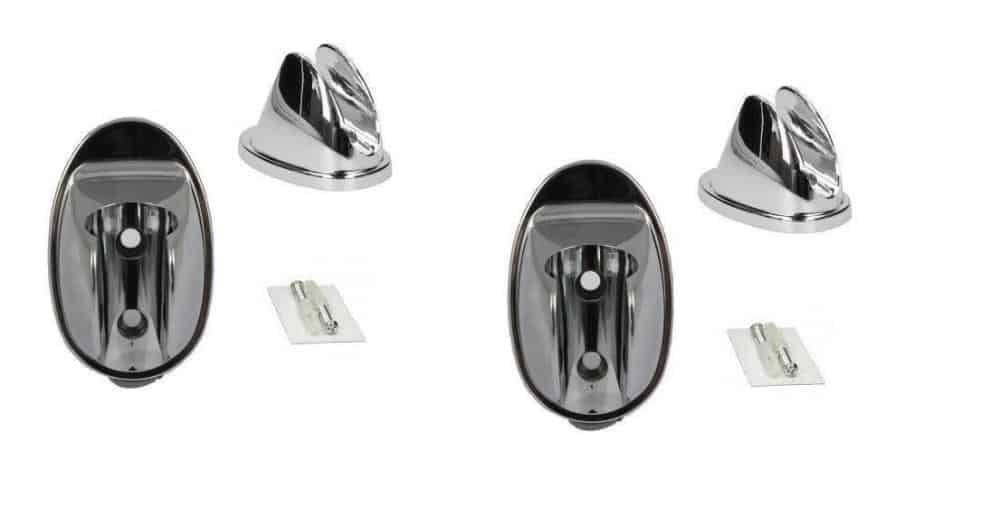 Shower Handset Holder Wall Bracket Inc Wall Fixings ABS/Chrome (2 PACK)-0