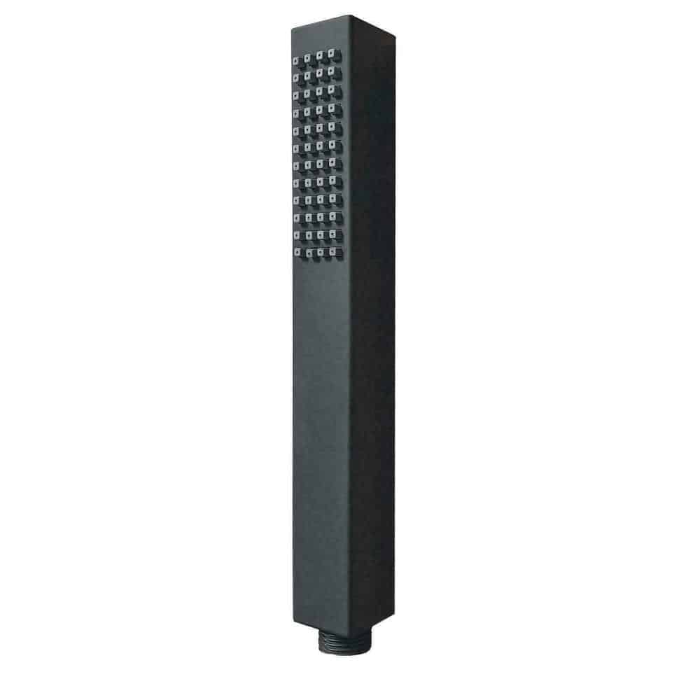 Matt Black Shower Head/Handset Square Standard Fitting-12118