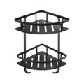 Matt Black Double Shower Corner Caddy Basket
