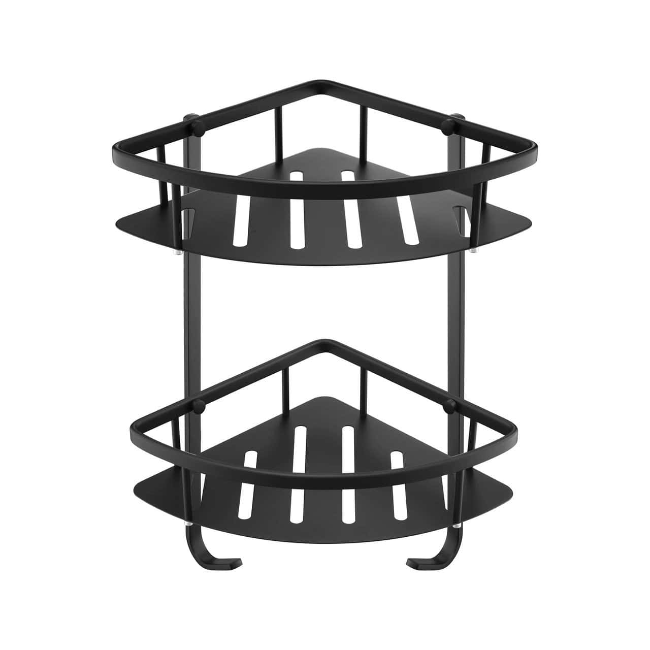 Matt Black Double Shower Corner Caddy Basket