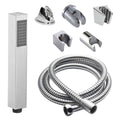 Chrome Square Pencil Head Handset & Bracket-0