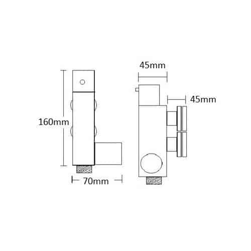 Mini Shataff Thermostatic Douche Valve-1547