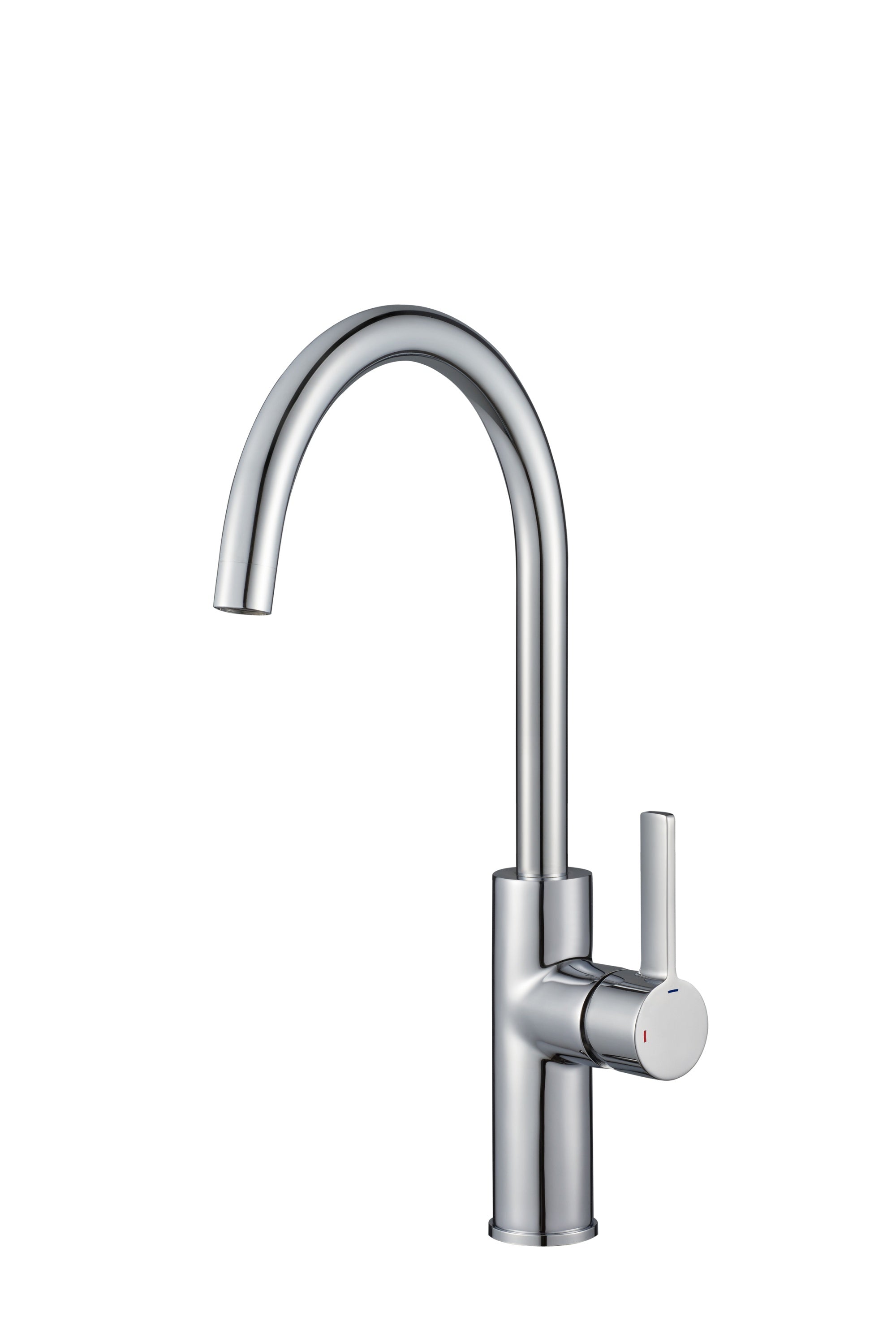 Francis Jeroni Swan Spout One Handle Chrome Cold Open Mono Kitchen Mixer Tap