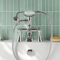 Montane Traditional Chrome 1/2 Bath Shower Mixer Crosshead 2 Hole 115mm