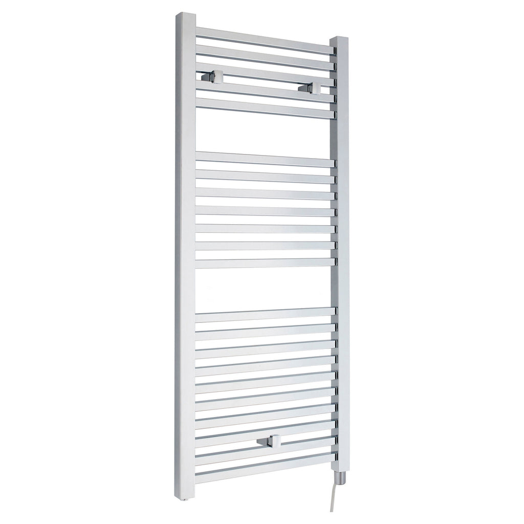 Electric Radiator 1100 X 500mm 300 Watt Chrome 1024 BTU 470 Pipe Centres