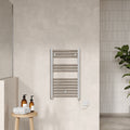 Electric Chrome Towel Rail 720x400mm 200w 683 BTU 355 Pipe Centres