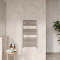 Electric Chrome Towel Rail 920x480mm 300w 1024 BTU 435 Pipe Centres