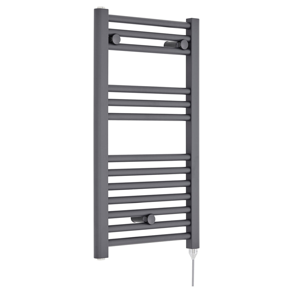 Electric Anthracite Towel Rail 720x400mm 300w 1024 BTU 355 Pipe Centres