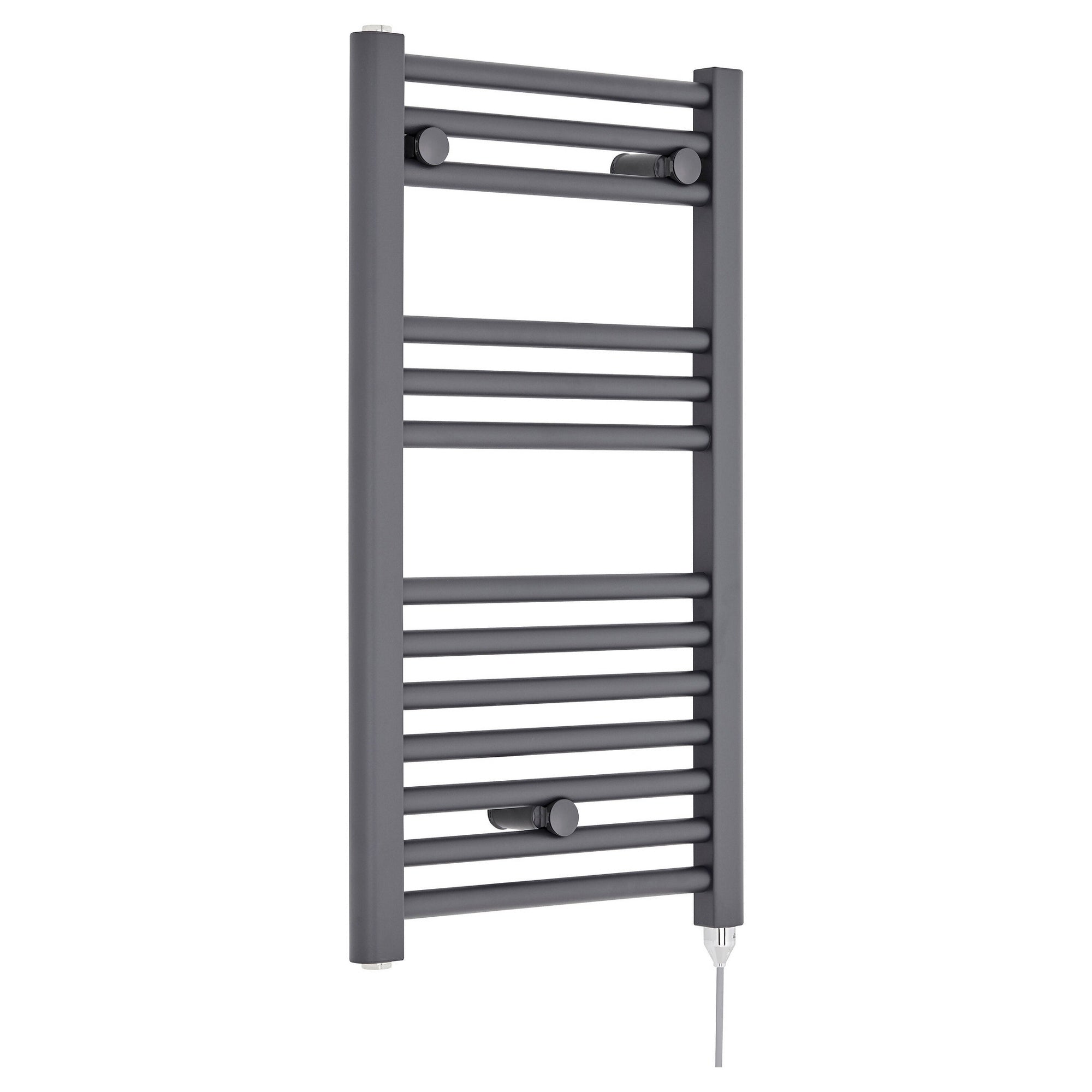 Electric Anthracite Towel Rail 720x400mm 300w 1024 BTU 355 Pipe Centres