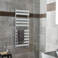 Heated Towel Rail 1200 X 500mm Chrome 1058 BTU 450 Pipe Centres