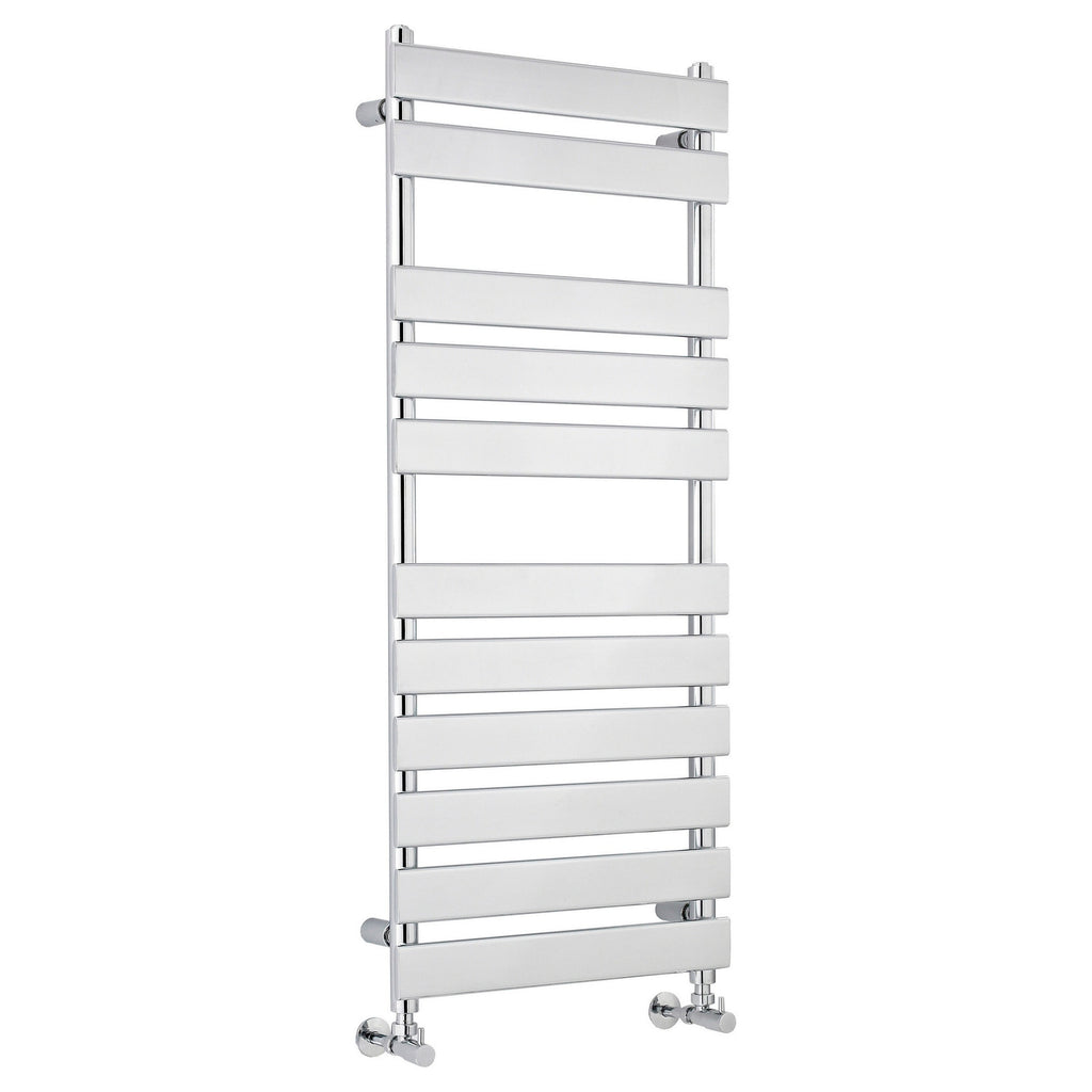 Heated Towel Rail 1200 X 500mm Chrome 1058 BTU 450 Pipe Centres