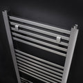 Chrome Square Ladder Rail 1200x500mm 1167 BTU 460 Pipe Centres