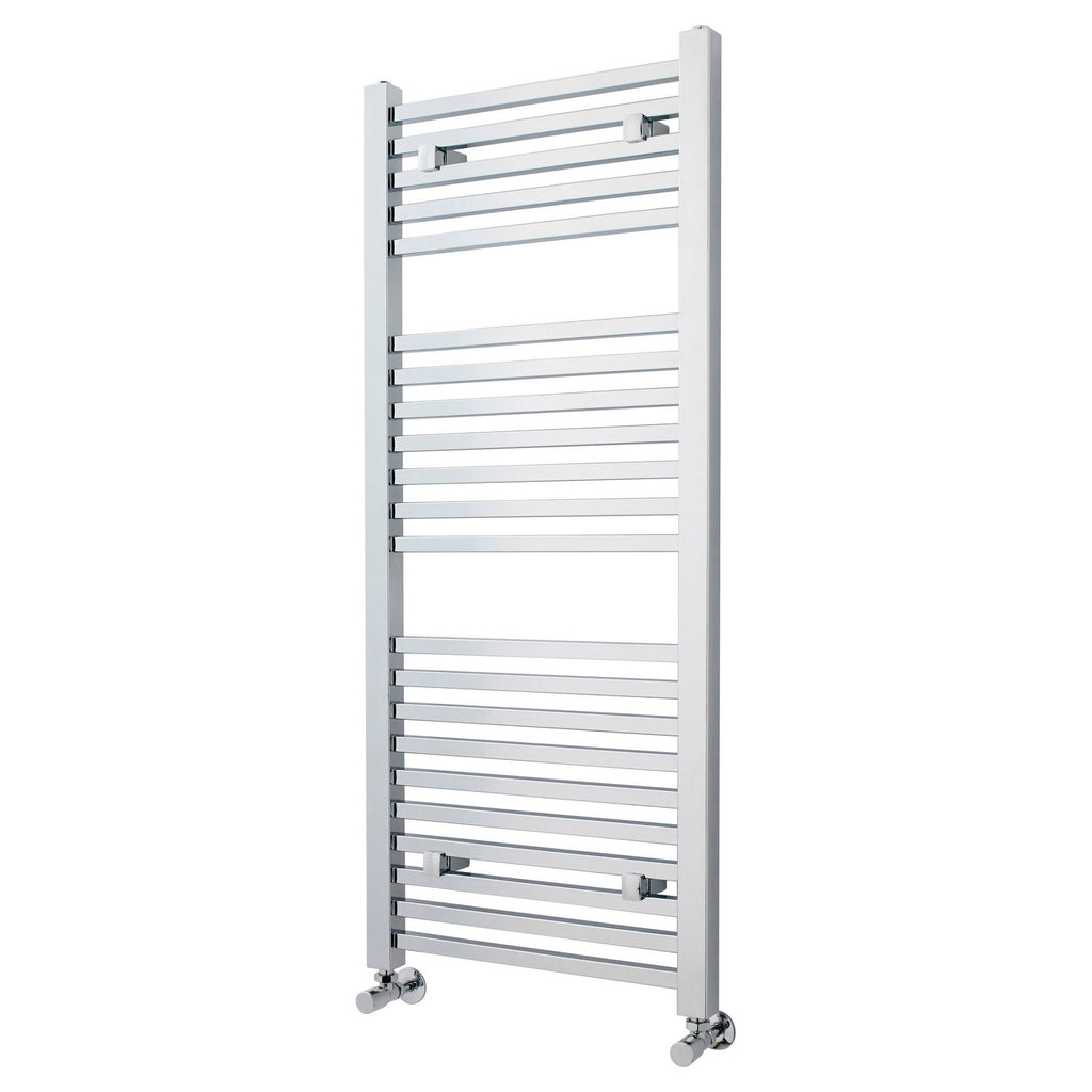 Chrome Square Ladder Rail 1200x500mm 1167 BTU 460 Pipe Centres