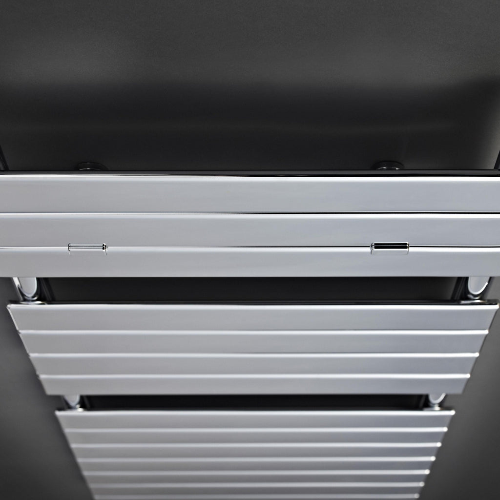 Heated Towel Rail 1213 X 500mm Chrome 1225 BTU 450 Pipe Centres
