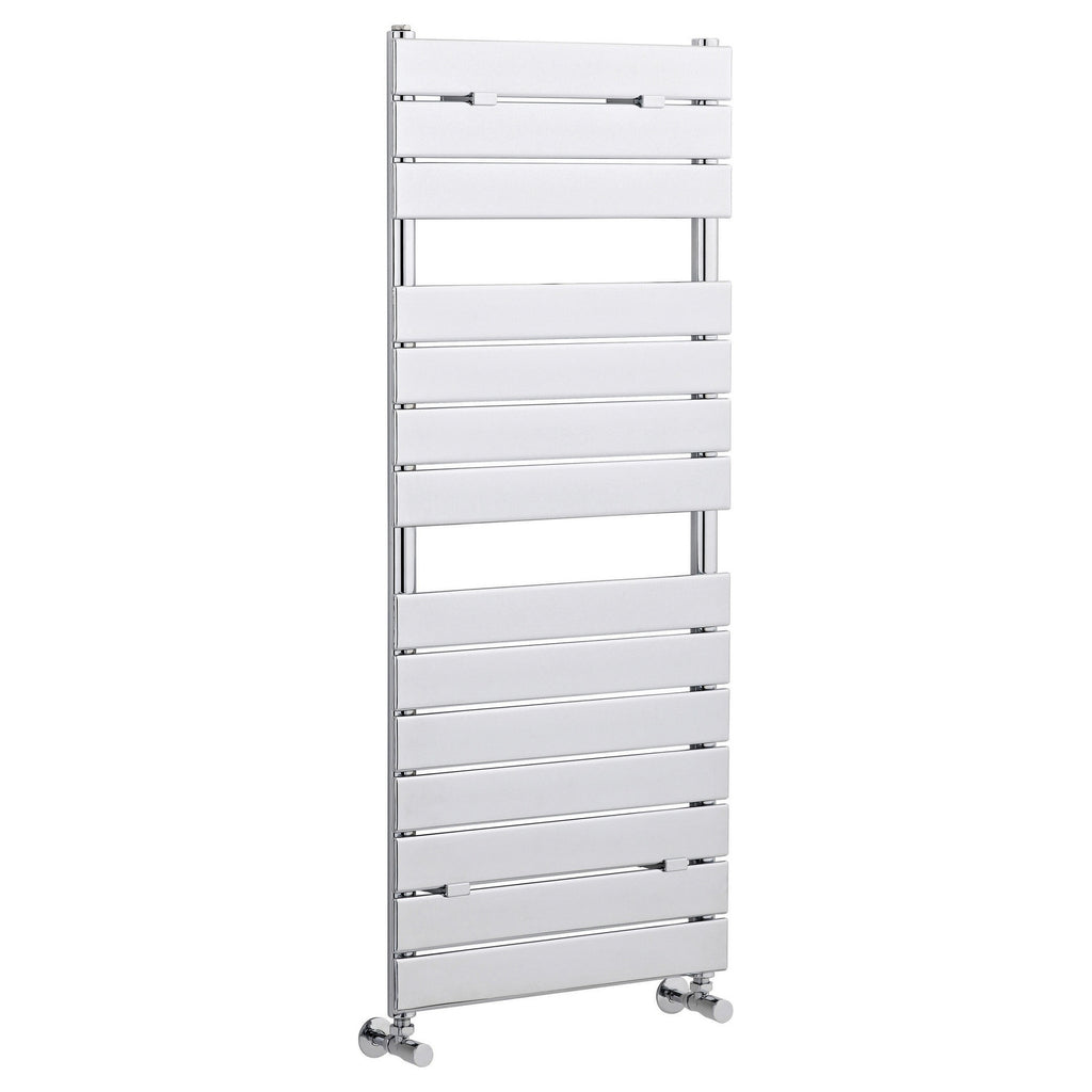 Heated Towel Rail 1213 X 500mm Chrome 1225 BTU 450 Pipe Centres
