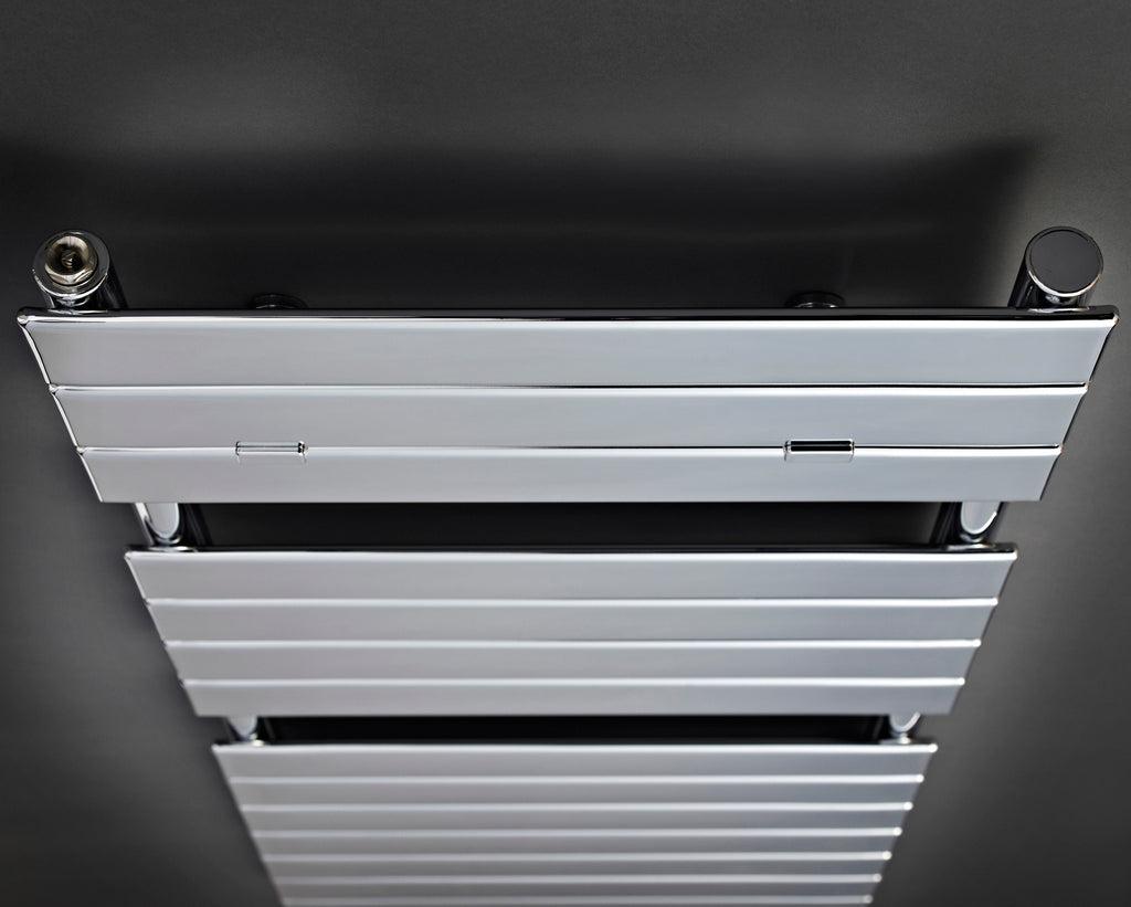 Heated Towel Rail 1213 X 500mm Chrome 1225 BTU 450 Pipe Centres