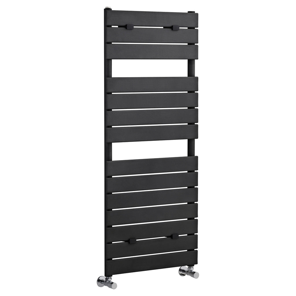 Quadrance Anthracite Heated Towel Rail 1213x500mm 2014 BTU 450 Pipe Centres