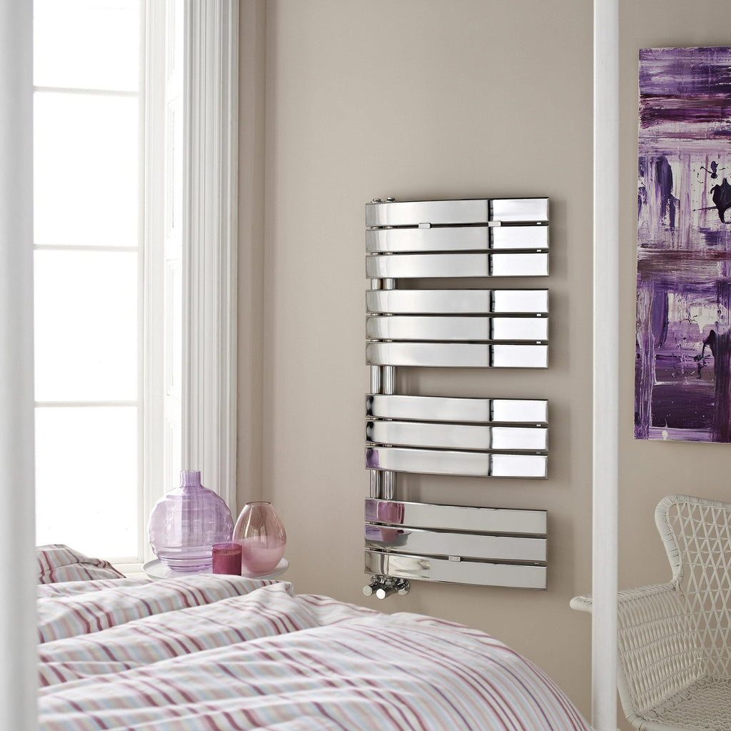 Heated Towel Rail 1080 X 550mm Chrome 1147 BTU 50 Pipe Centres