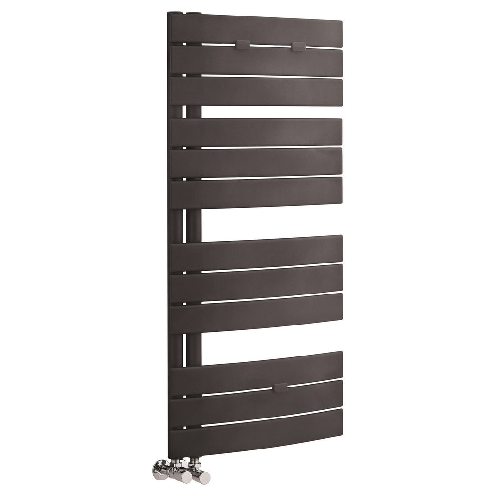 Aura Anthracite Heated Towel Rail 1080x550mm 1706 BTU 50 Pipe Centres