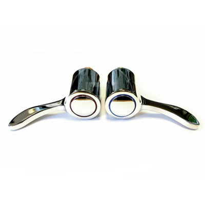 Basin Lever Tap Replacement Heads Handle Conversion Kit - Hot Cold Pair 1/4 Turn