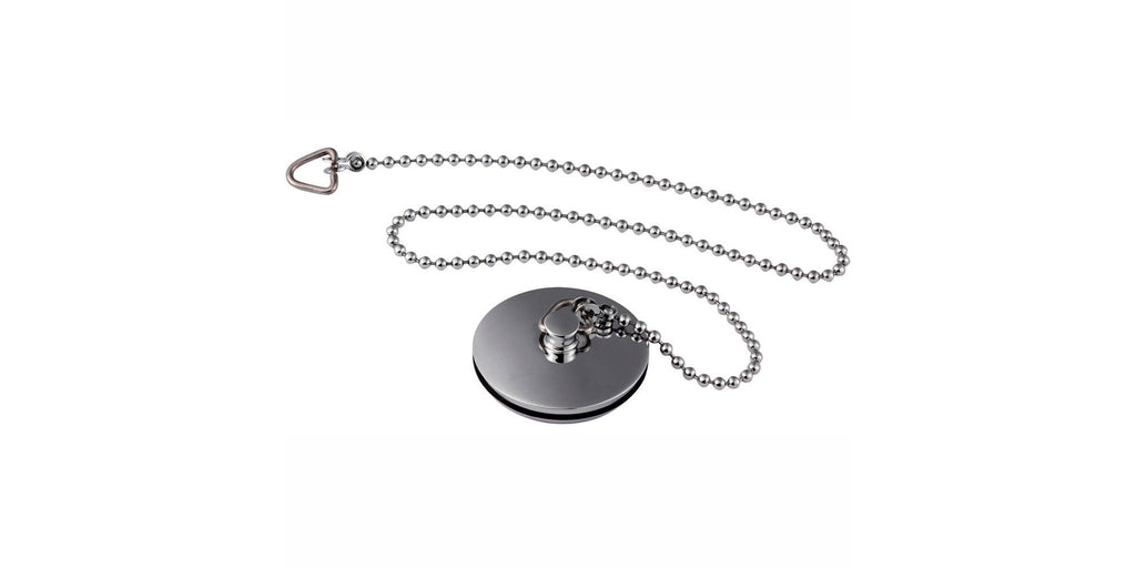 Chrome Metal Bathroom Bath Plug and Chain Heavy Duty Brass 1 3/4"