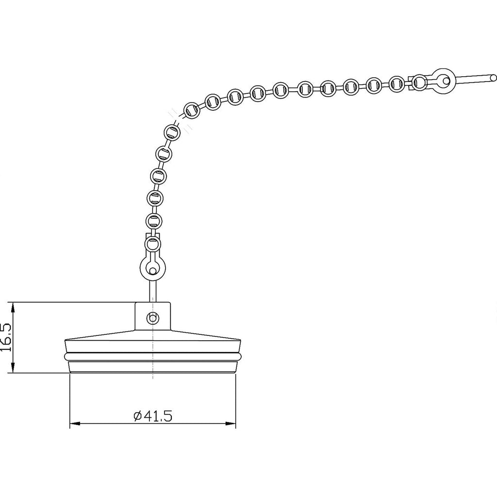 Chrome Metal Bathroom Bath Plug and Chain Heavy Duty Brass 1 3/4"